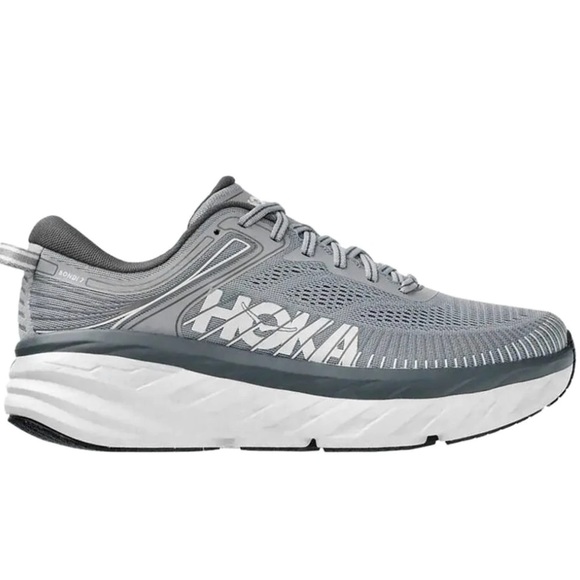 NWT Hoka Bondi 7 Wild Dove Grey / Dark Shadow Hoka One One - Picture 2 of 14